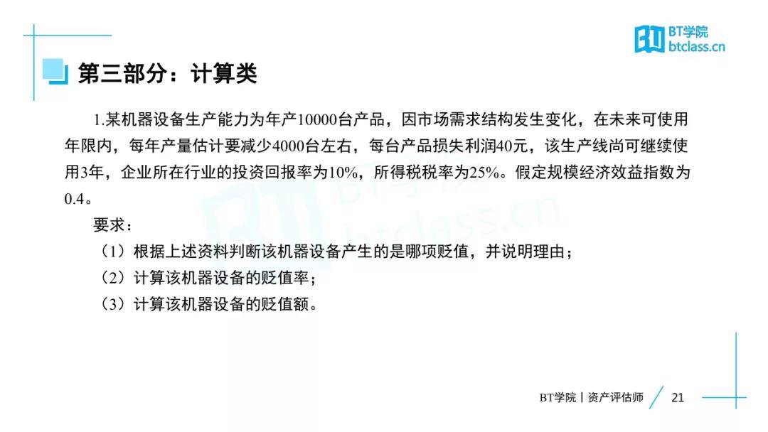 资产评估师考前试题