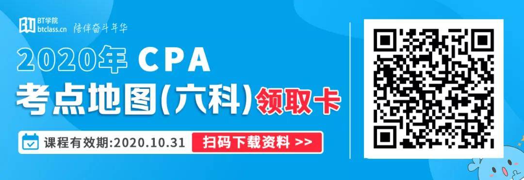 BT学院注册会计师六科考点地图