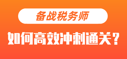 税务师考试高效通关
