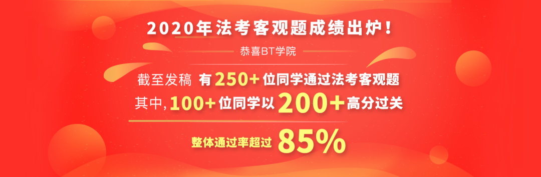 BT学院法考客观题成绩