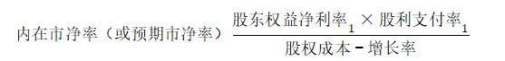 注会内在市净率