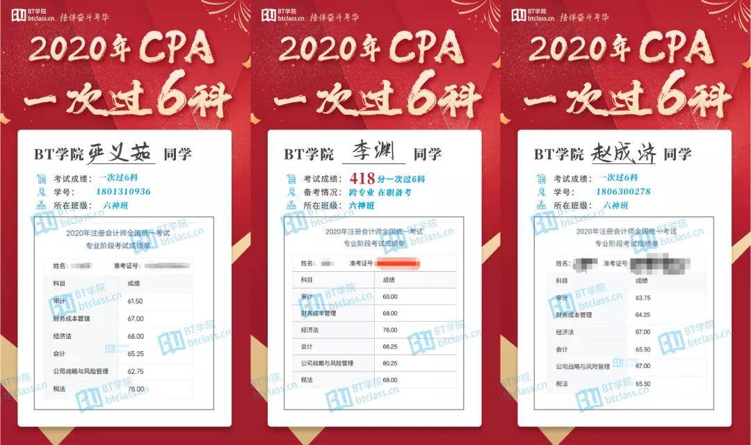 2020年cpa喜报