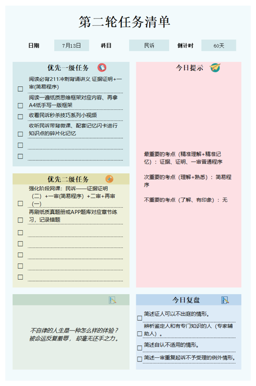 BT学院法考冲刺规划